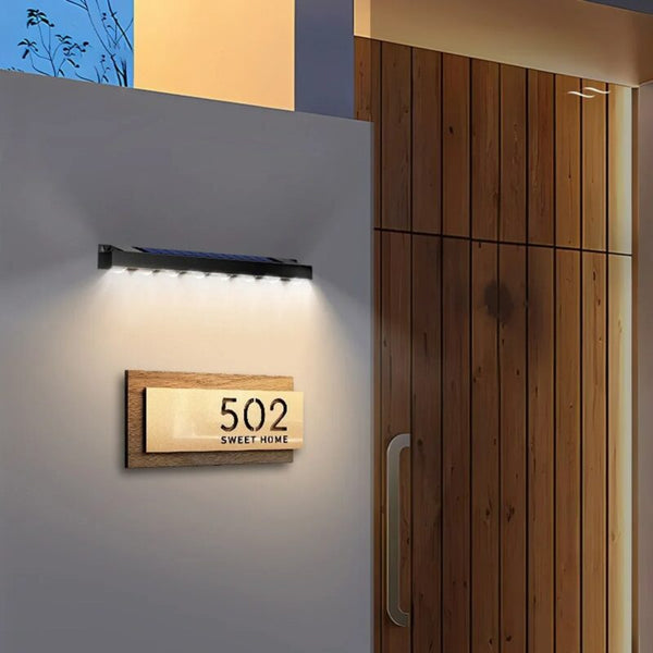 Applique murale solaire LED extérieure – Éclairage élégant et durable pour jardin, balcon et escalier