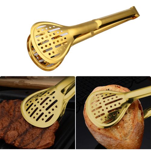 Pince de Cuisine Dorée Multifonction – Élégance & Précision en Un Seul Geste