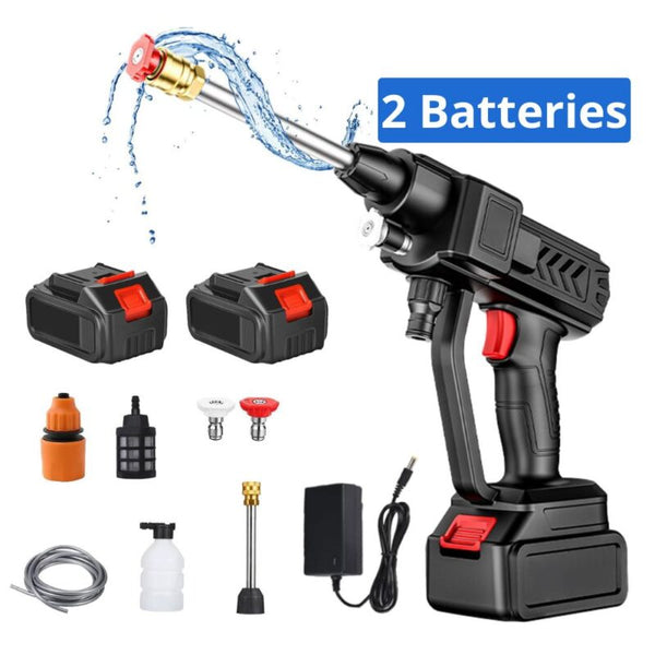 Nettoyeur Haute Pression Sans Fil – Puissance et Mobilité pour un Lavage Facile – 2 Batteries