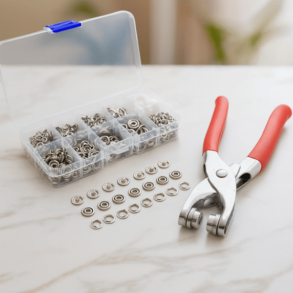 Kit Pince à Œillets pour Couture Bricolage et Réparation de Bâches au Maroc – Outil Professionnel avec Accessoires Métalliques