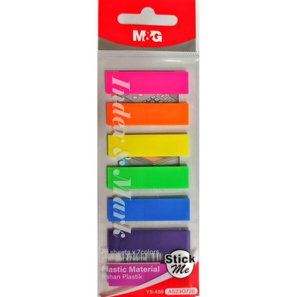 Marque-Pages Adhésifs Multicolores M&G – 7 Couleurs Néon pour Organiser Vos Notes