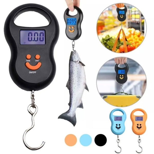Balance électronique portable avec crochet – Écran LCD rétroéclairé
