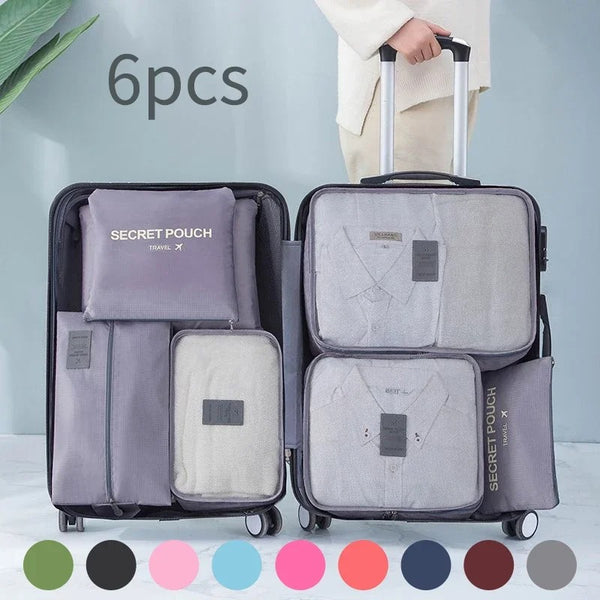 Set de 6 Organisateurs de Valise – Rangement de Voyage Pratique et Élégant