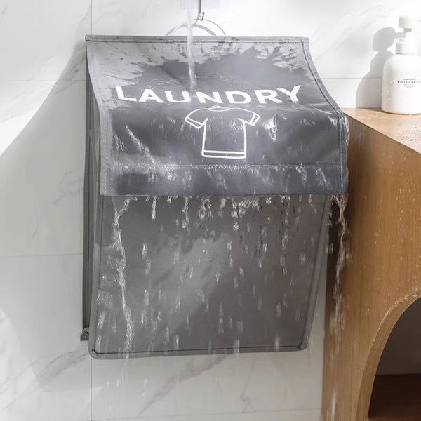 Panier à Linge Mural Pliable – Design Moderne & Gain de Place