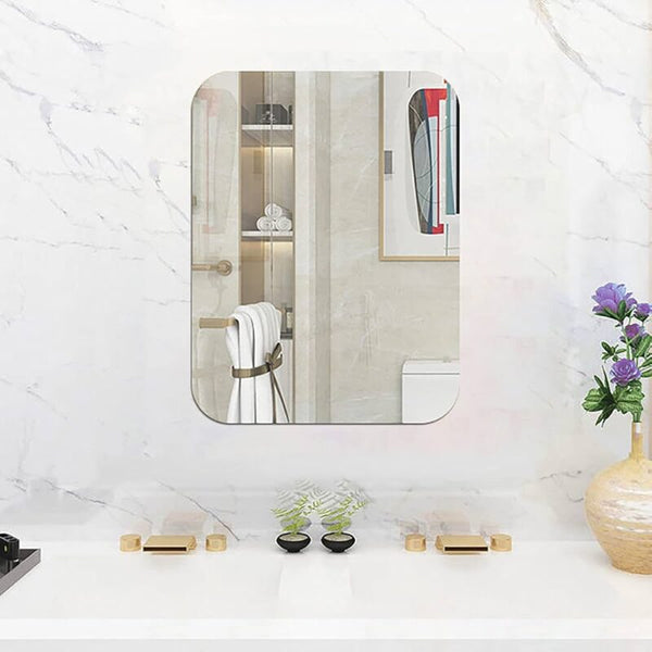 Sticker miroir mural design – Adhésif décoratif 30×40 cm (sans perçage)