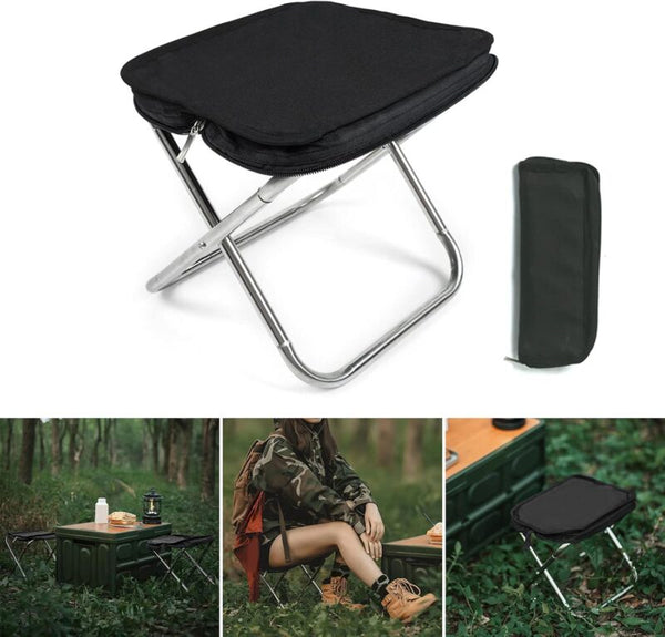 Tabouret pliant de camping ultra-compact – Léger, solide & transportable
