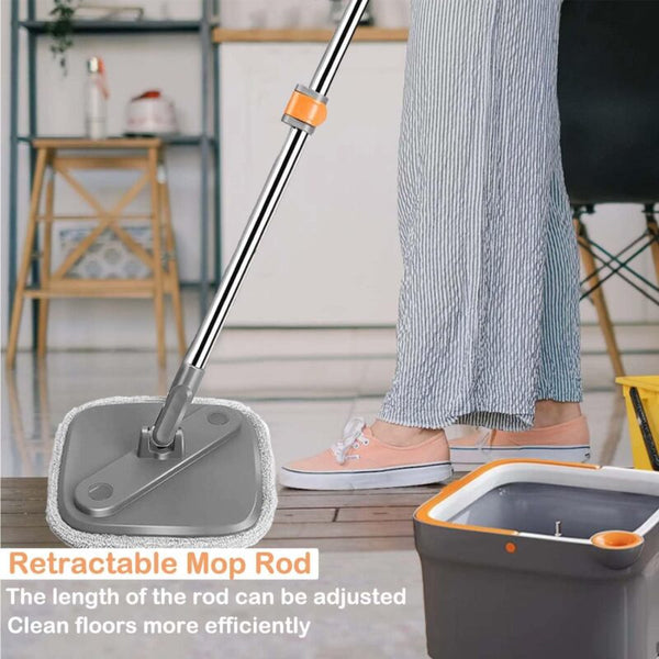 Seau Serpillière Plat avec Essorage Automatique – Balai Plat Rotatif Microfibre