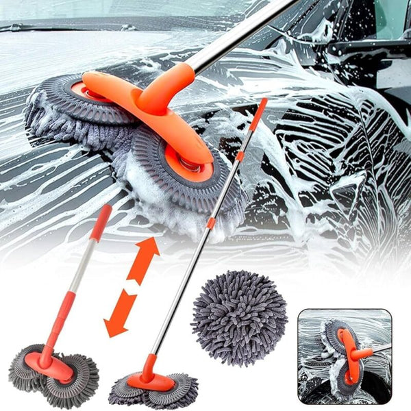 Brosse de Nettoyage en Aluminium avec Tête Rotative – Idéale pour Voitures et Surfaces Extérieures