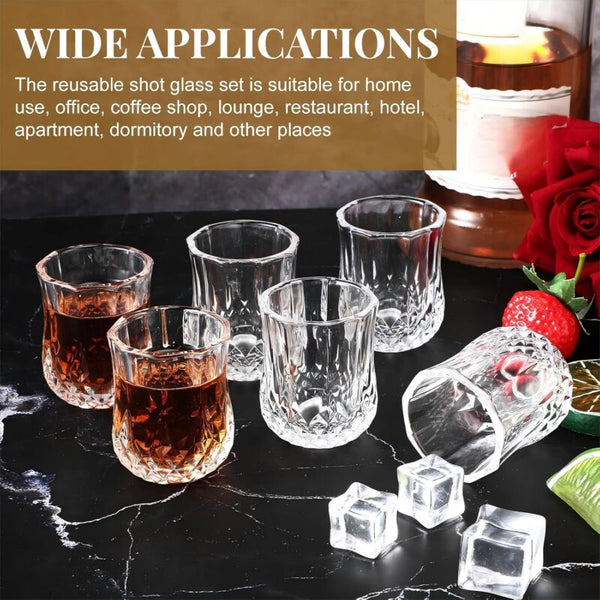Pack de 6 verres à whisky 50ml – Design élégant et fond épais