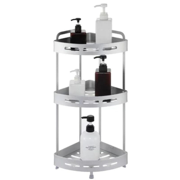 Étagère d’Angle en Aluminium à 3 Étages – Rangement Pratique et Élégant