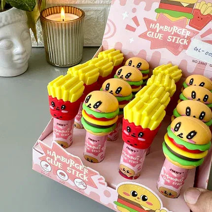 Stick de colle kawaii – Frites ou Burger