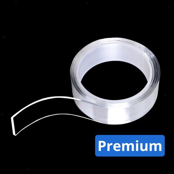 Ruban Adhésif PREMIUM Transparent Nano Gel – Multi-Usage et Réutilisable -1m x 2cm