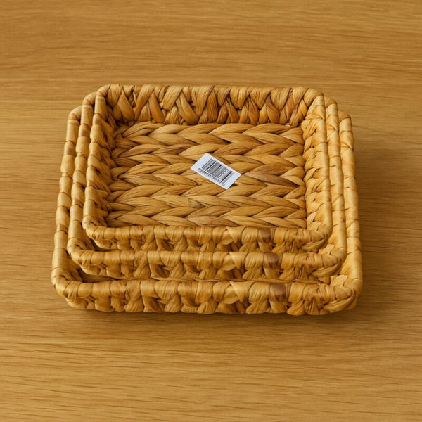 Set de Paniers Tressés Rectangulaires – 3 Tailles Disponibles
