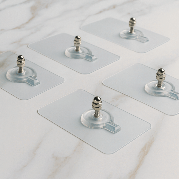 Pack de 10 Crochets adhésifs muraux à vis sans perforation de mur