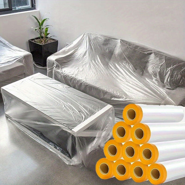 Film de Protection Transparent avec Bande Adhésive – 3m x 10m