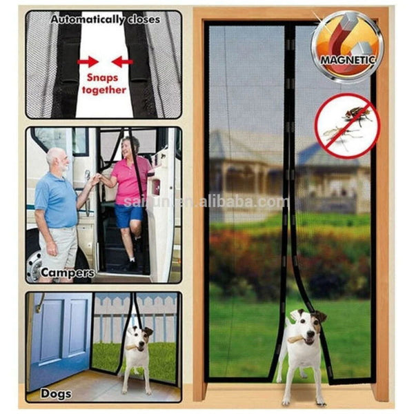 Moustiquaire Magnétique pour Porte – Fermeture Automatique, Anti-Insectes, Compatible Animaux