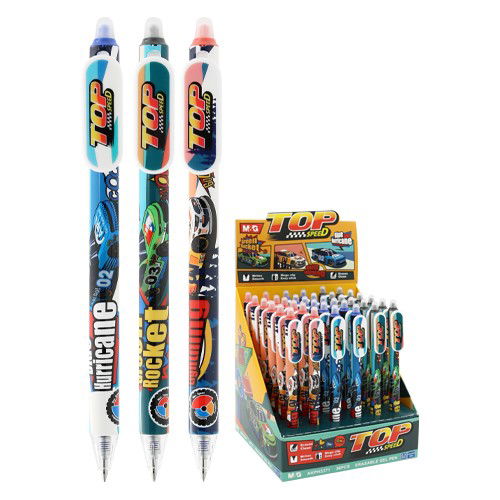 Stylo Gel Effaçable TOP SPEED – Écriture Fluide & Design de Voiture de Course