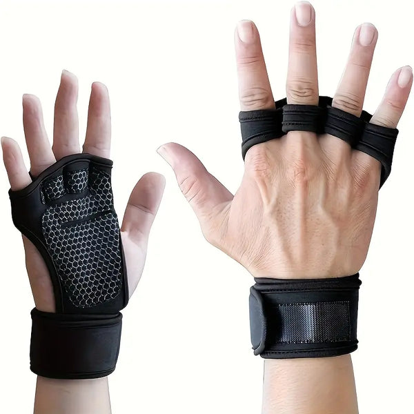 Gants de Musculation Antidérapants avec Poignet Renforcé – Tailles M & L