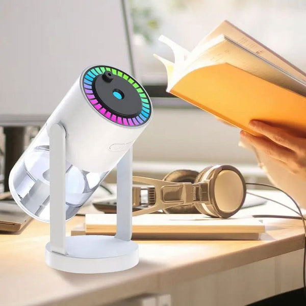 Diffuseur d’Arômes & Humidificateur Rotatif – Effet Brume et Lumières Ambiantes LED