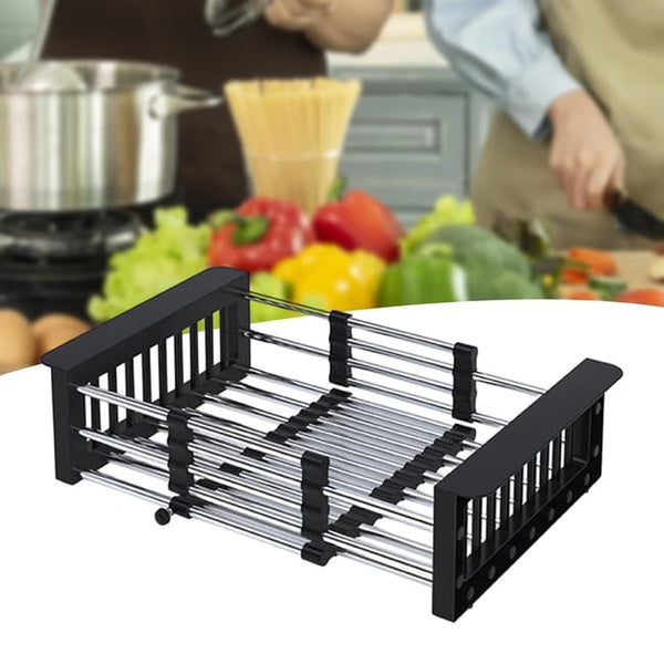 Égouttoir Télescopique Réglable pour Évier – Panier Inox Multifonction Extensible 29 à 47.5 cm | Rangement & Égouttage Cuisine