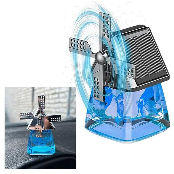 Diffuseur de parfum voiture à énergie solaire – Modèle éolienne rotative